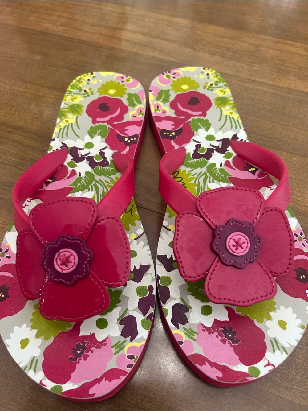 Vera Bradley Pink Floral Flip Flop Sandals